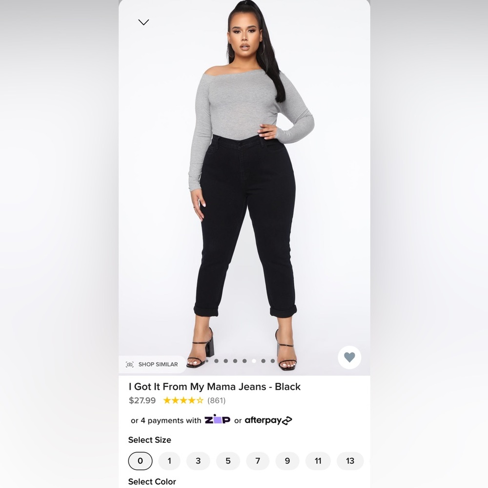 Black Fashion Nova Jeans